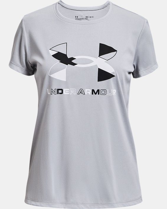 Under Armour Girls' Tech Ombre Big Logo Short Sleeve T-Shirt 